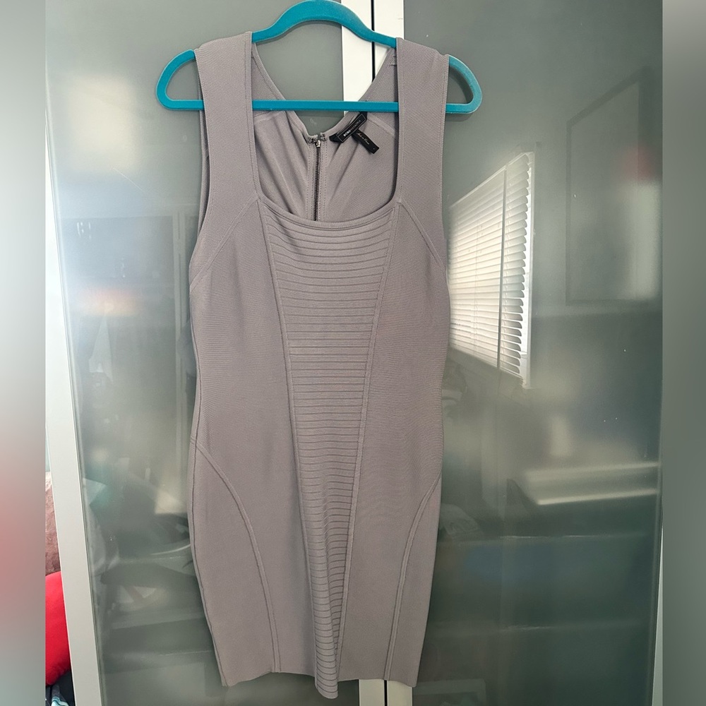 BCBGMaxAzria Gray Bandage Mini Dress